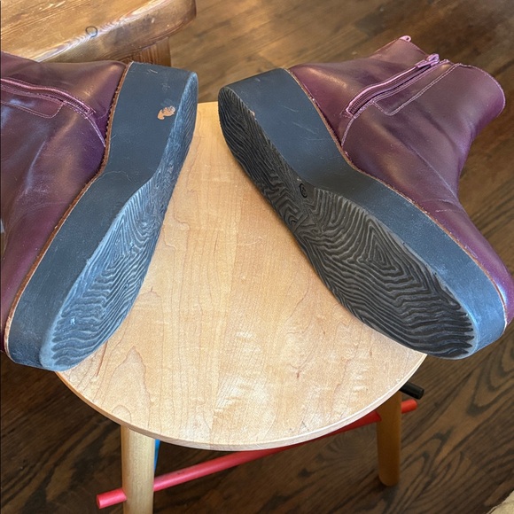 Marroqui Sanchez purple leather platform ankle boots size 40 9 - Picture 5 of 8